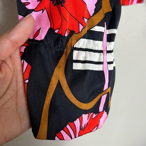 Trina Turk Floral Tie Front Blouse - Picture 3 of 6